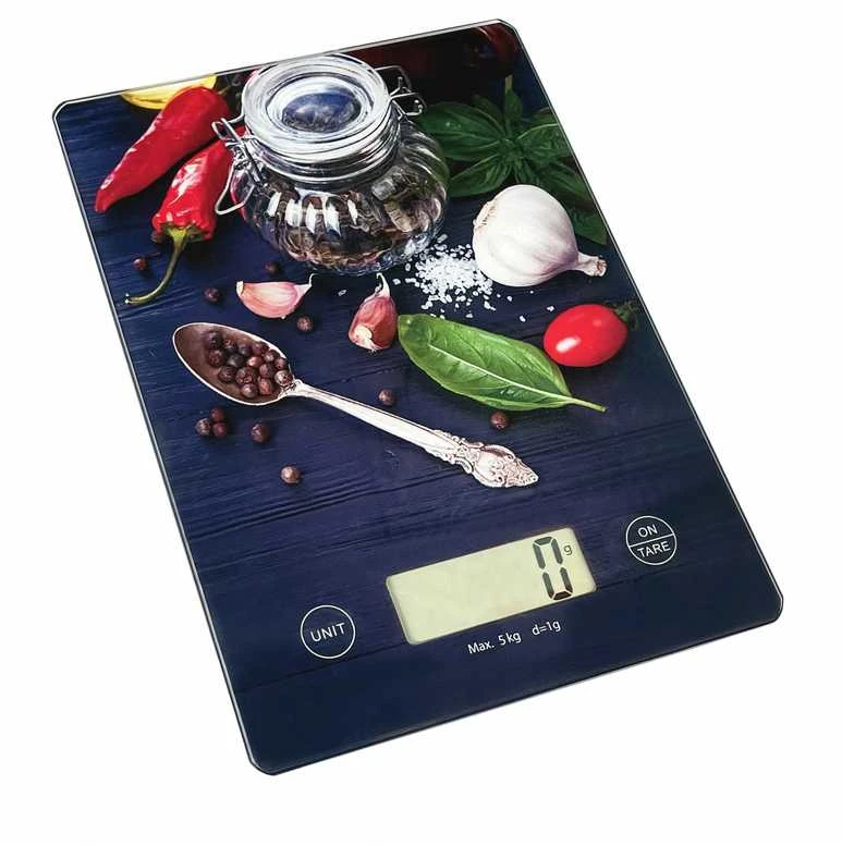 Oliver Voltz Virtuvinės svarstyklės Voltz OV51651KD, 5 mg, 2x AAA baterijos, 20,0x14,6x1,8 mm LCD ekranas, aitrio