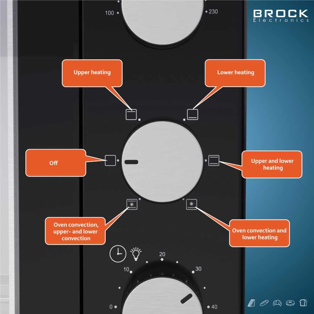 Elektrinė krosnelė KROSNELĖ EL BROCK TO 3001 B 30L 1500W