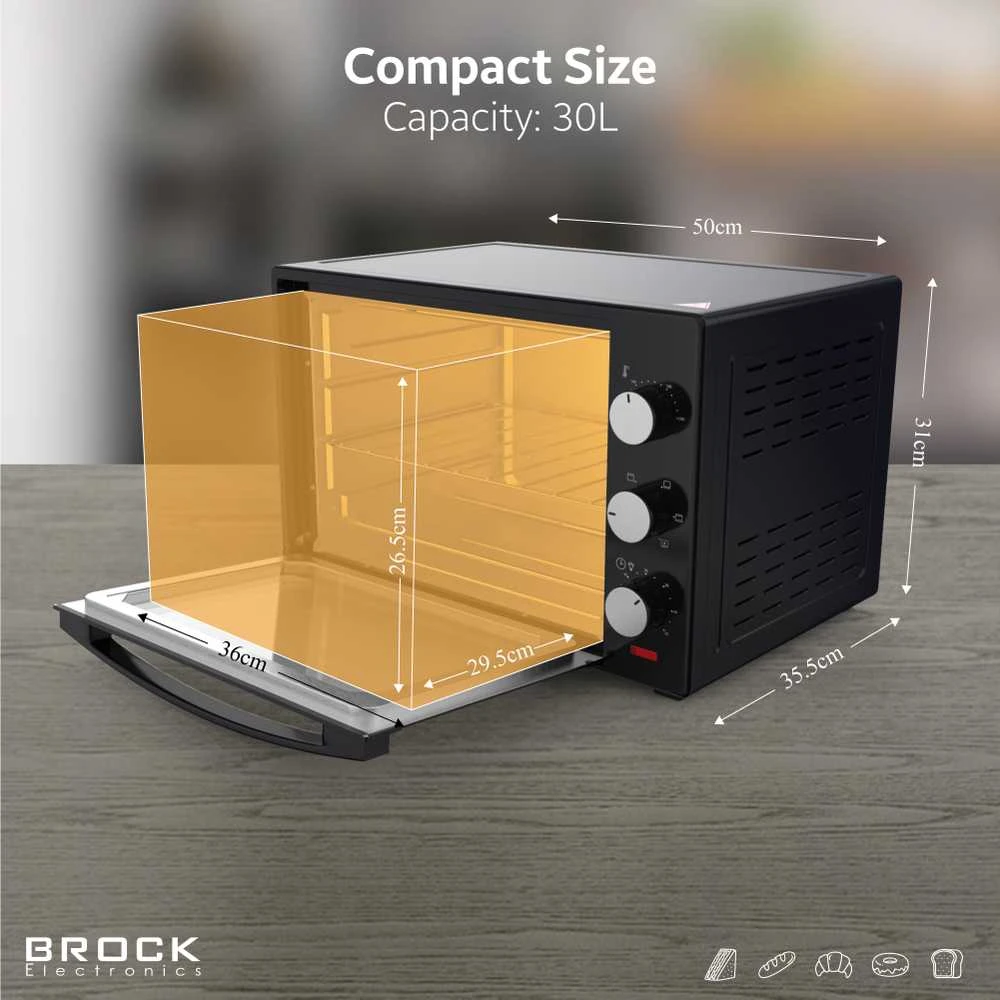 Elektrinė krosnelė KROSNELĖ EL BROCK TO 3001 B 30L 1500W