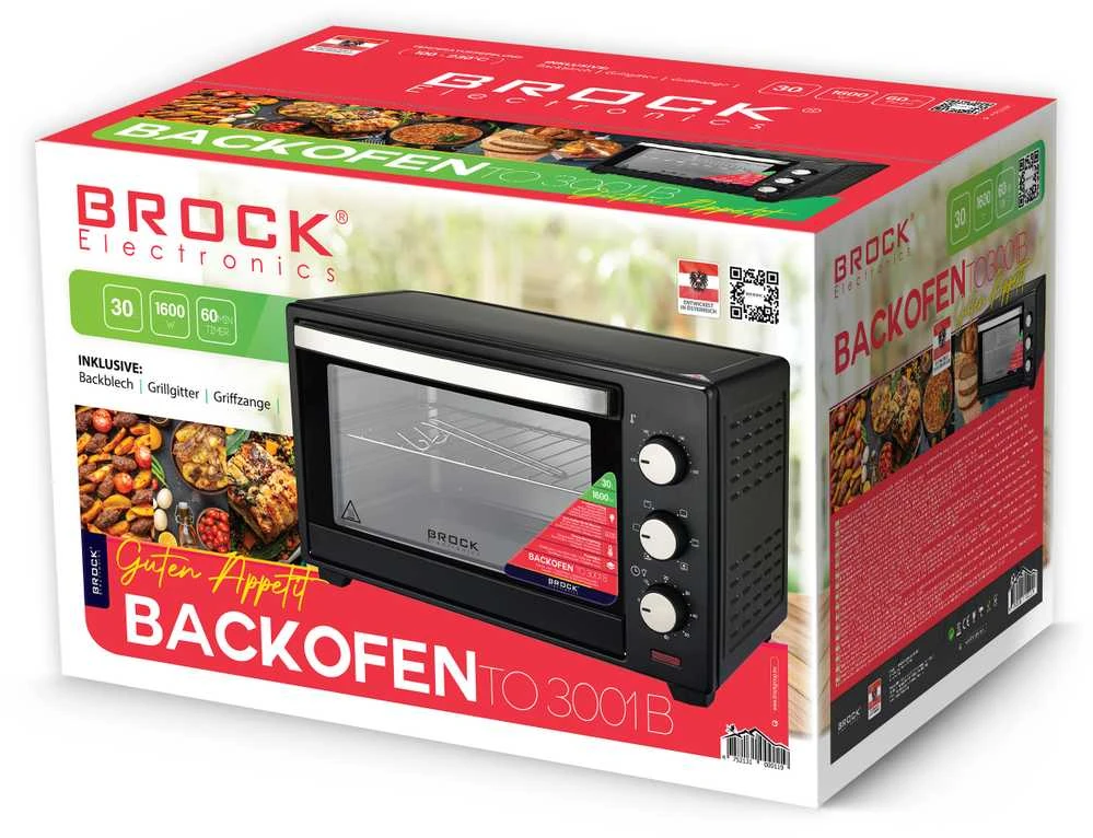 Elektrinė krosnelė KROSNELĖ EL BROCK TO 3001 B 30L 1500W