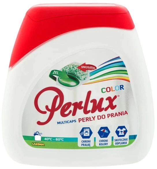 PERLUX COLOR skalbimo kapsulės spalvotiems audiniams, 24 vnt. Dėžėje 8 pakuotės.