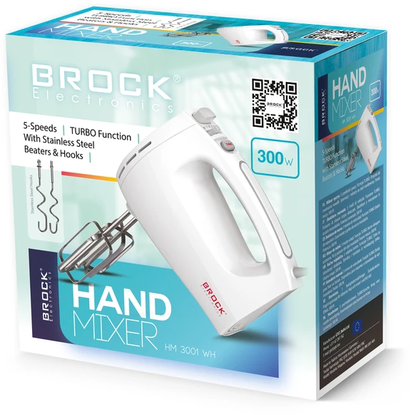 Plakiklis Maišytuvas BROCK HM 3001 WH, 300W