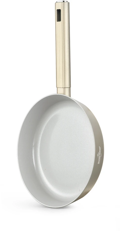 Presuota aliuminio keptuvė, 24 cm, 1,6 l, keraminė danga, šampanės spalvos