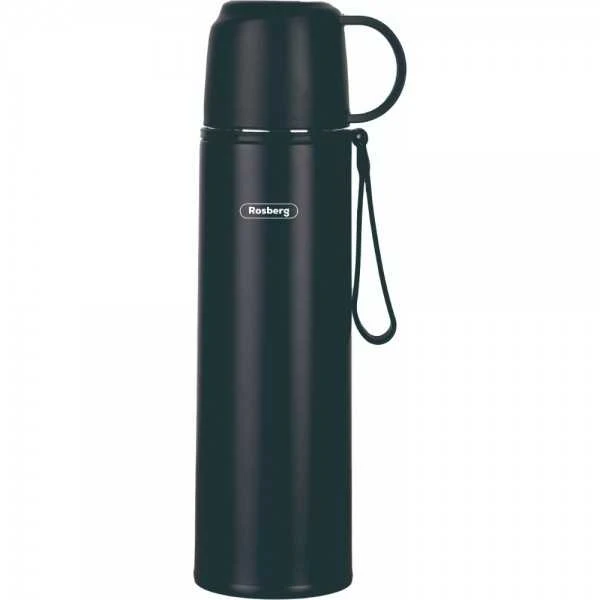 Termosas Rosberg 55R52010FB, nerūdijantis plienas, 0.5 L, juodas. Talpa: 0.5 L