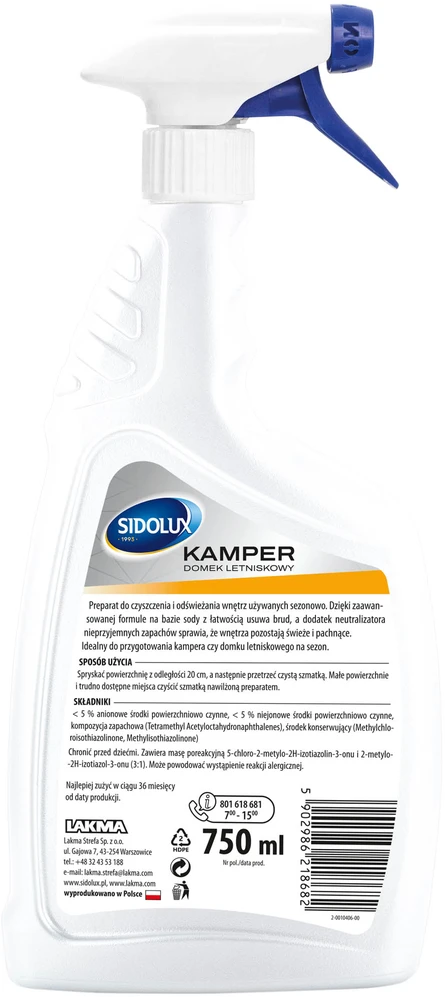 SIDOLUX HOME & GARDEN kemperių ir vasarnamių valiklis, 750 ml. 8 vnt. dėžėje.