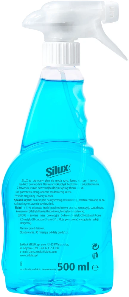 SILUX langų valiklis su jūros gaivos kvapu, 500 ml. 10 vnt. dėžėje.
