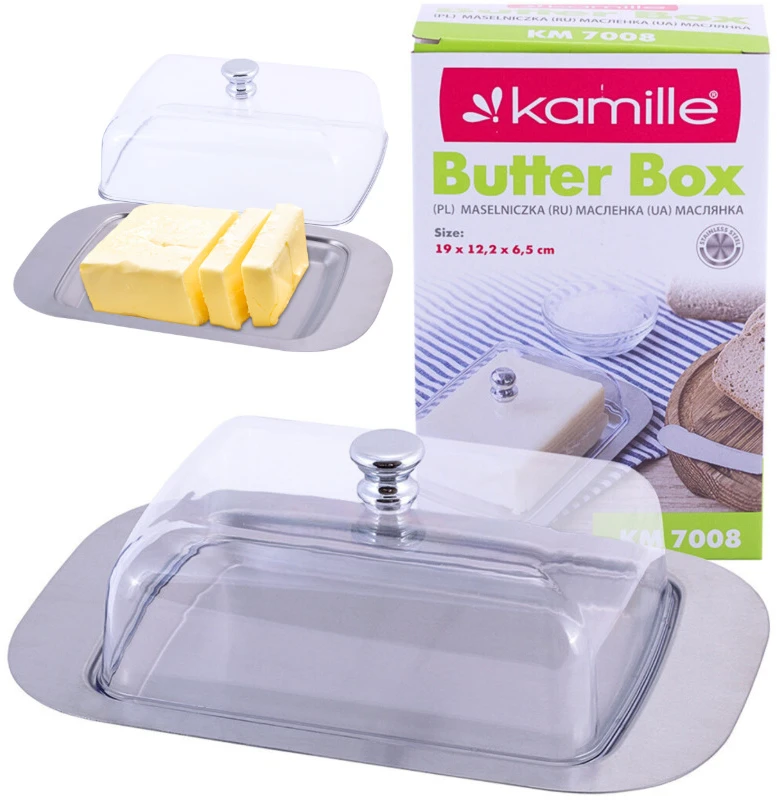 Kamille Sviestinė 19cm,nerūdijantis plienas+dangtelis(plastikas)