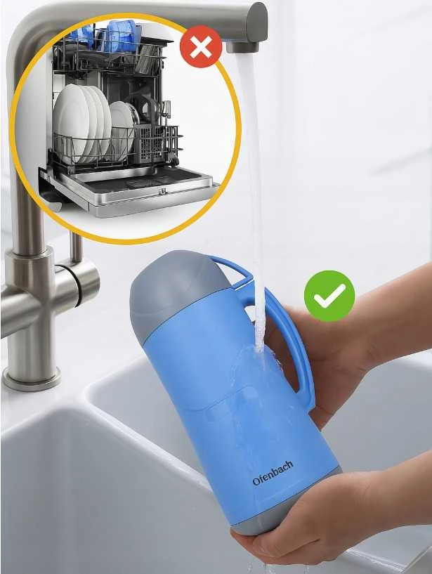 Termosas su stikliniu įdėklu 1.8L, 101322, Ofenbach