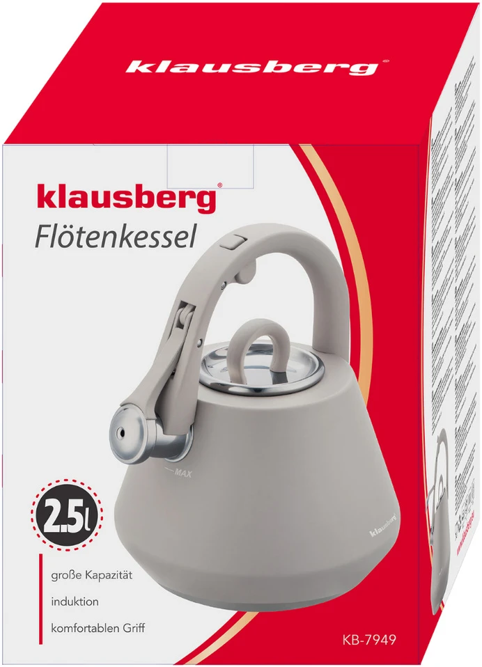 Tradicinis virdulys 2,5 l, pilkas, Klausberg, KB 7949