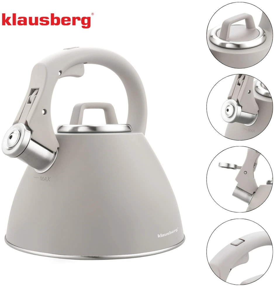 Tradicinis virdulys 2,5 l, pilkas, Klausberg, KB 7953
