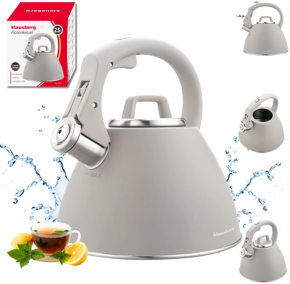 Tradicinis virdulys 2,5 l, pilkas, Klausberg, KB 7953