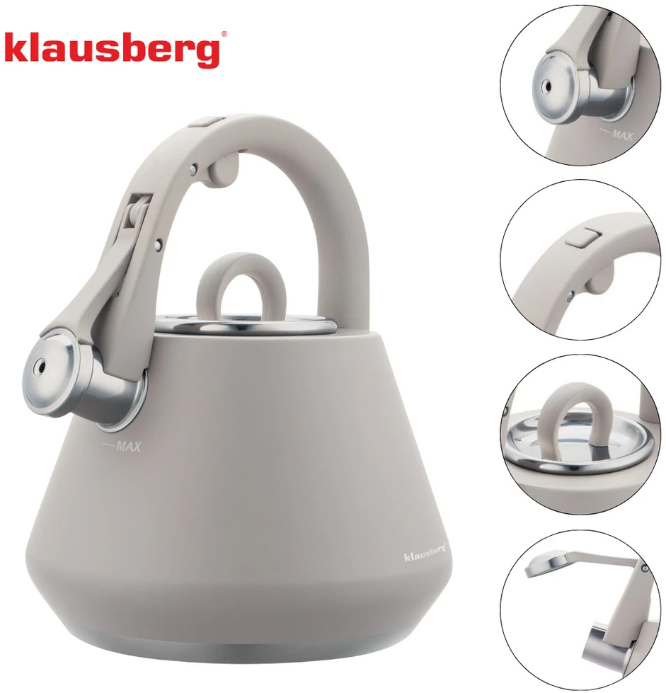 Tradicinis virdulys 2,5 l, pilkas, Klausberg, KB 7949