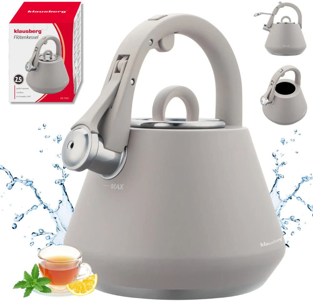 Tradicinis virdulys 2,5 l, pilkas, Klausberg, KB 7949