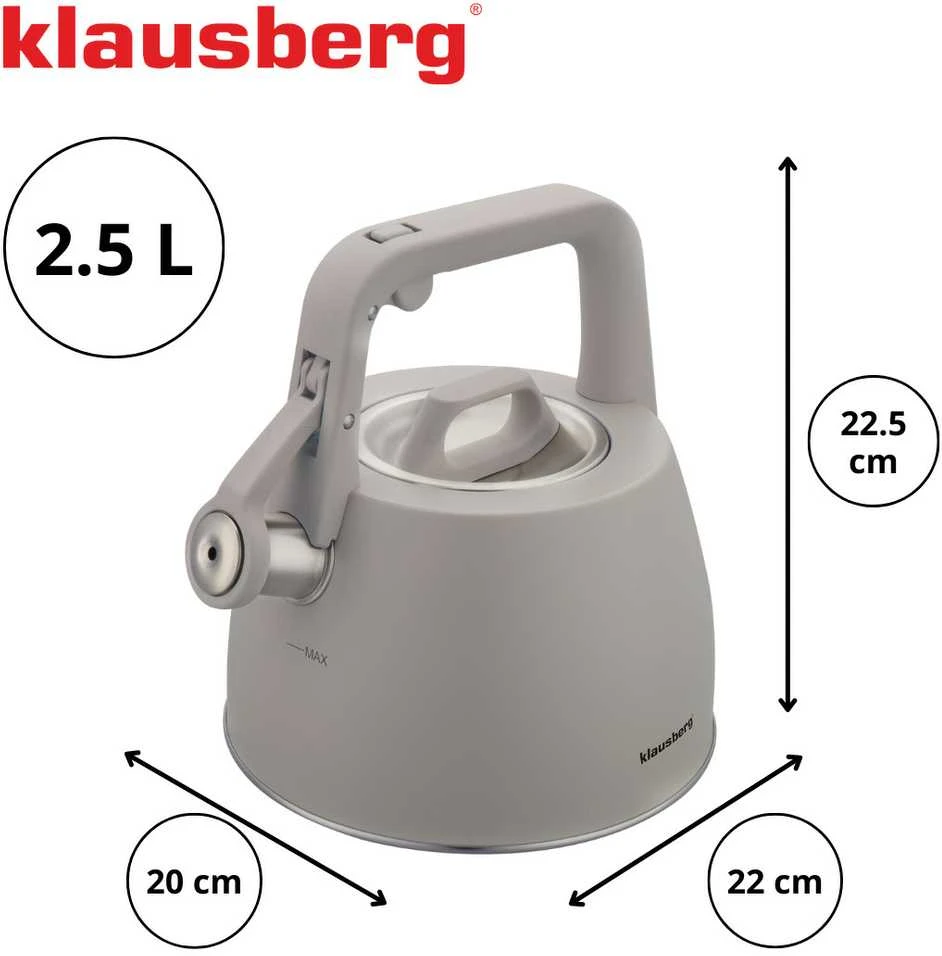 Virdulys, Tradicinis virdulys 2,5 l, pilkas Klausberg