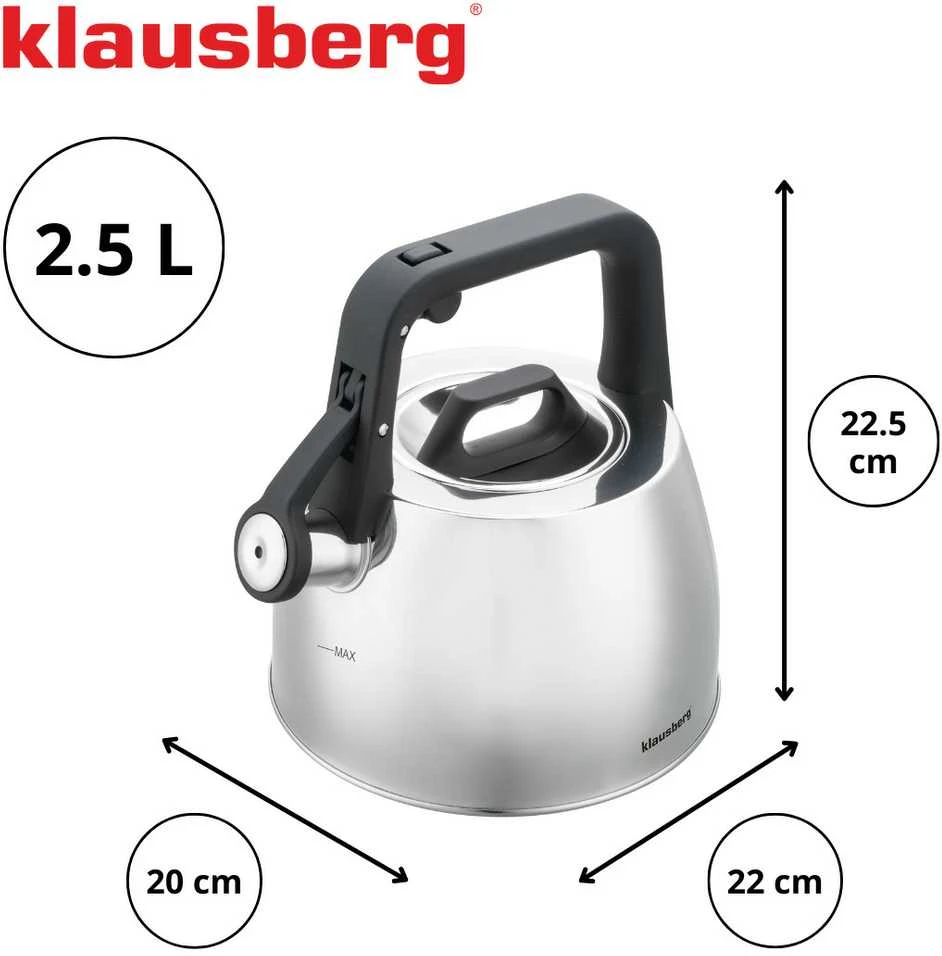 Virdulys tradycyjny 2,5l sidabrinė klausberg
