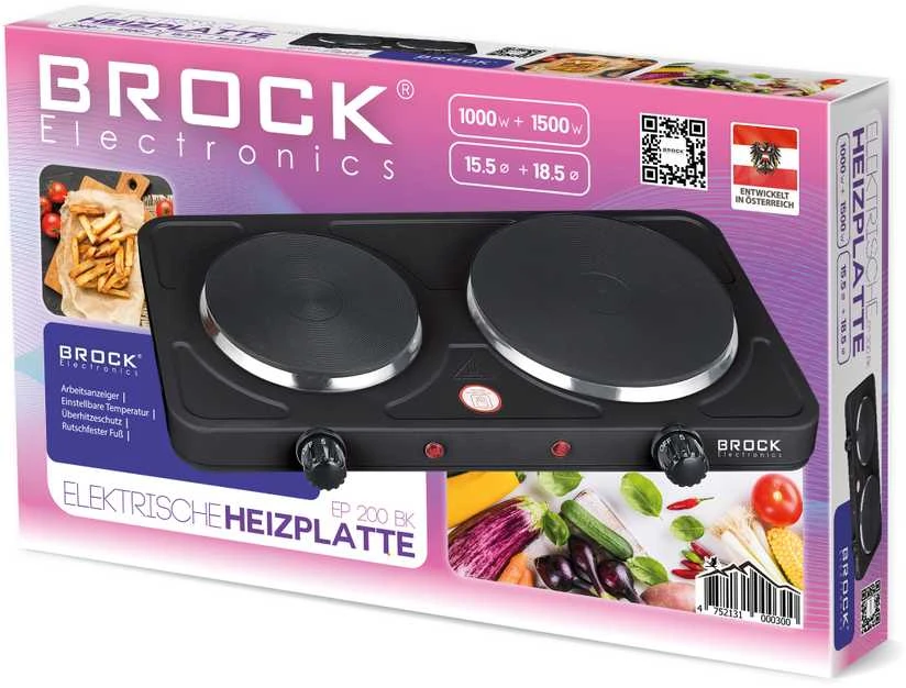 Kaitlentė Viryklė Brock EP 200 BK