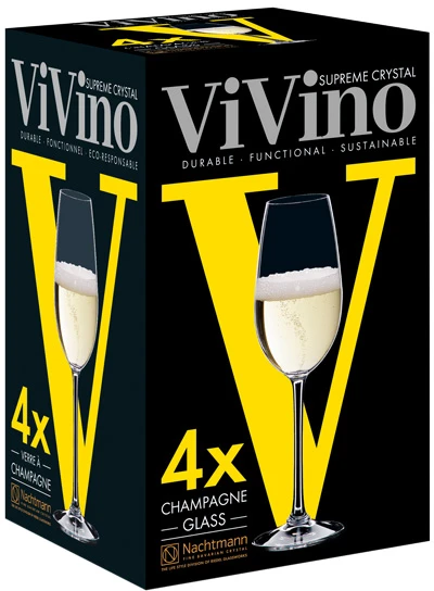 VIVINO šampano taurių rinkinys. 4 vnt., 260 ml