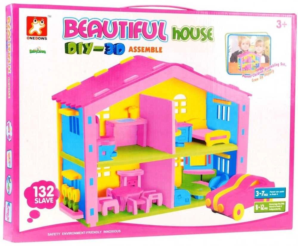 3D lėlių namelis su baldeliais "Puzzle "
