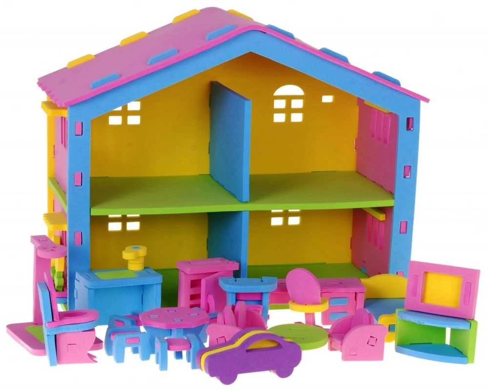 3D lėlių namelis su baldeliais "Puzzle "