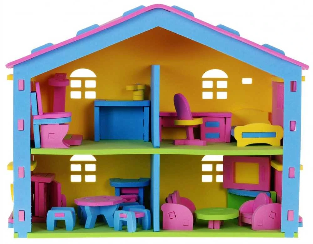 3D lėlių namelis su baldeliais "Puzzle "