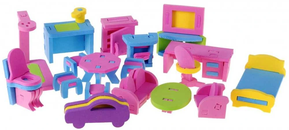 3D lėlių namelis su baldeliais "Puzzle "