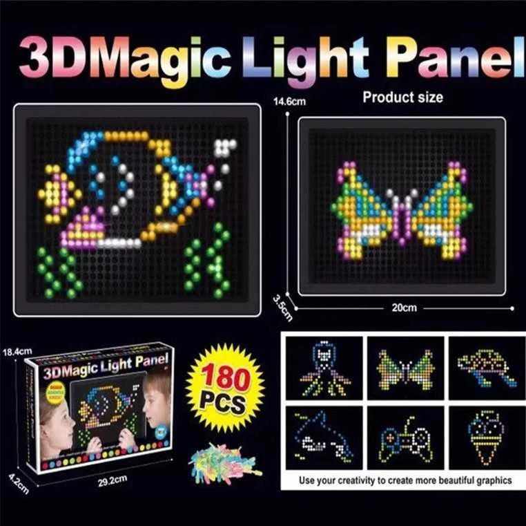 Dėlionė Lean Toys 3D lenta su smeigtukais, 180 d.