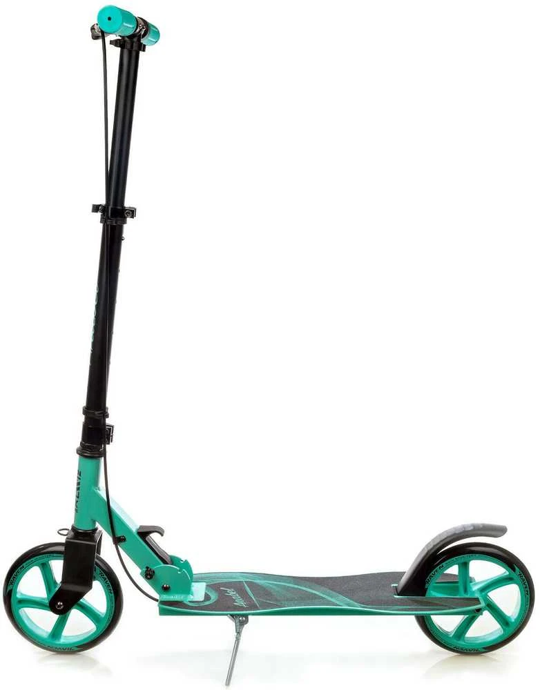 Aliuminis paspirtukas RAVEN ANABEL MINT su dideliais 20 cm. ratais Handbrake
