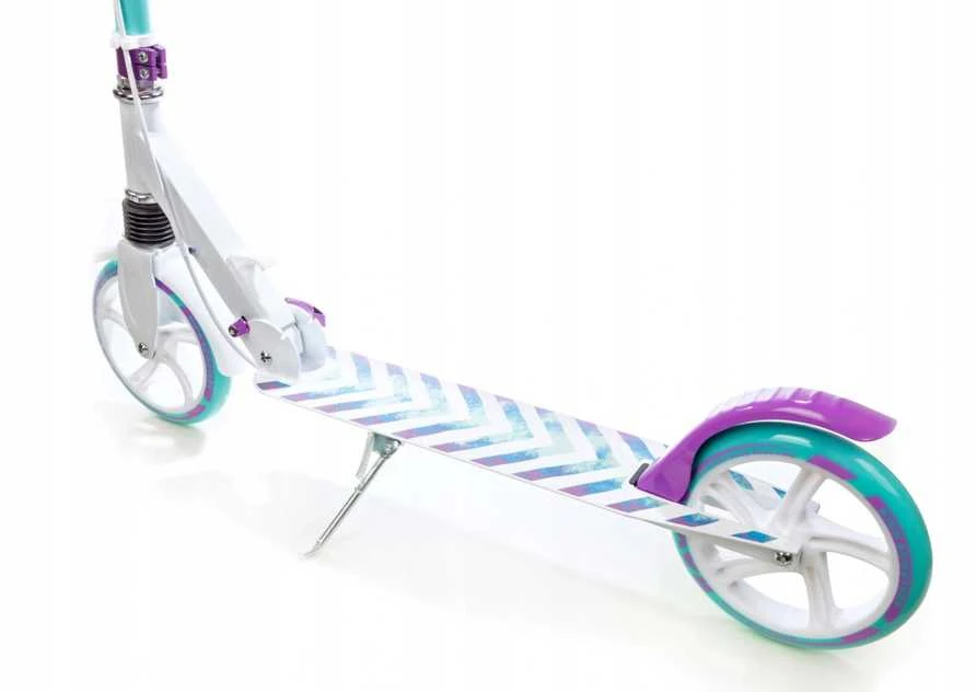 Aliuminis paspirtukas RAVEN PASTELLE PRO su dideliais 20 cm. ratais Handbrake and front suspension