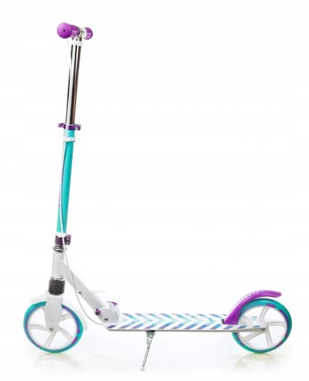Aliuminis paspirtukas RAVEN PASTELLE PRO su dideliais 20 cm. ratais Handbrake and front suspension