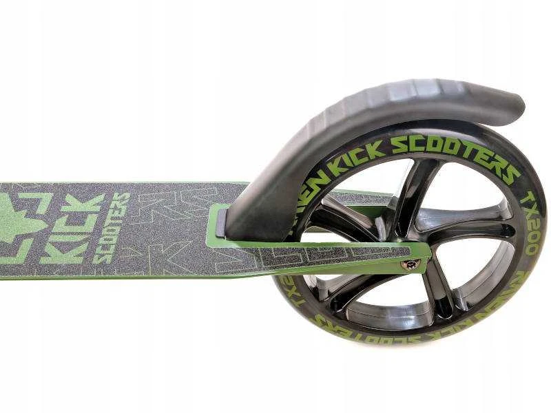 Aliuminis paspirtukas RAVEN STRAIGHT ARMY su dideliais 20 cm. ratais Handbrake