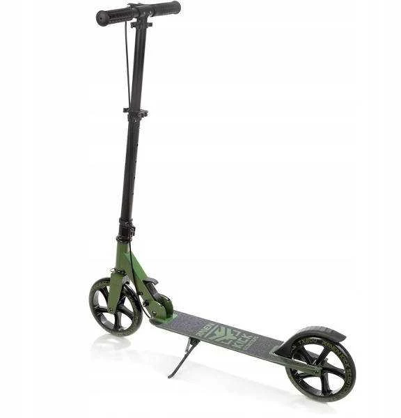 Aliuminis paspirtukas RAVEN STRAIGHT ARMY su dideliais 20 cm. ratais Handbrake