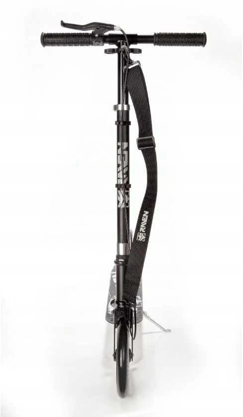 Aliuminis paspirtukas RAVEN STRAIGHT Juodas su dideliais 20 cm. ratais Handbrake