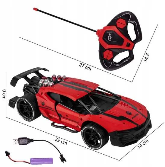 Malplay Nuotoliniu būdu valdomas automobilis skleidžiantis dūmus, RC