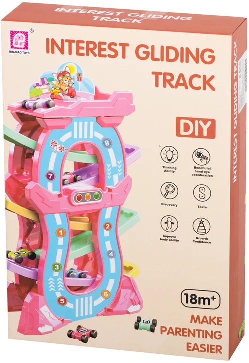 Huabiao Toys Krentančių mašinėlių rinkinys 5 aukštai, 8 mašinėlės
