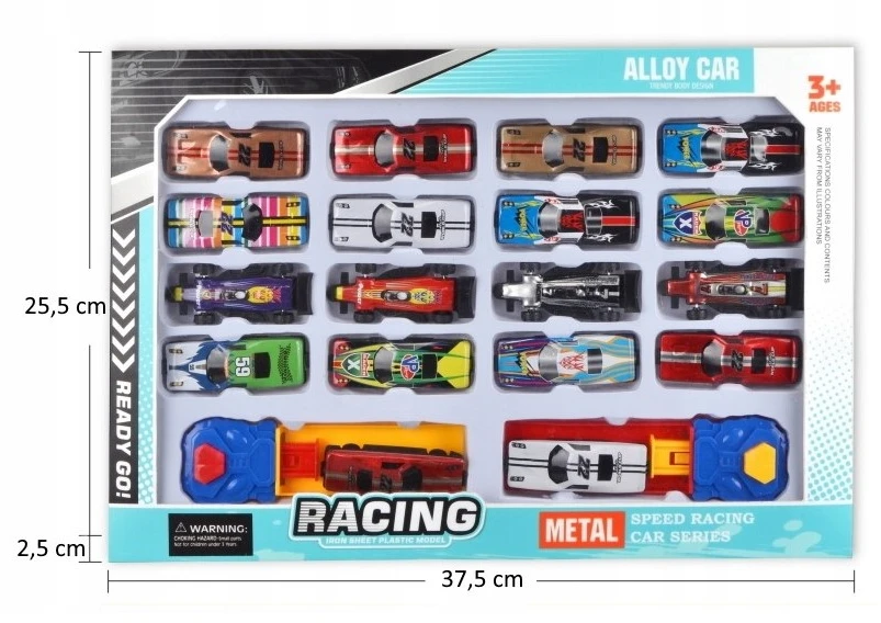 Automobilių rinkinys 18 vnt. + du paleidimo įrenginiai