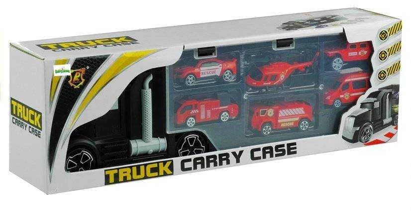 Lean Toys Autovežis „Gaisrinės transporteris“ su priedais