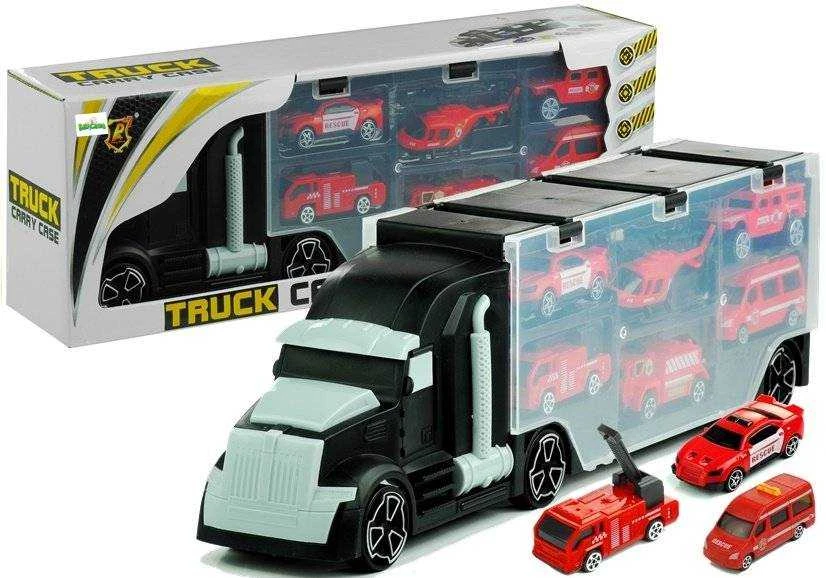 Lean Toys Autovežis „Gaisrinės transporteris“ su priedais