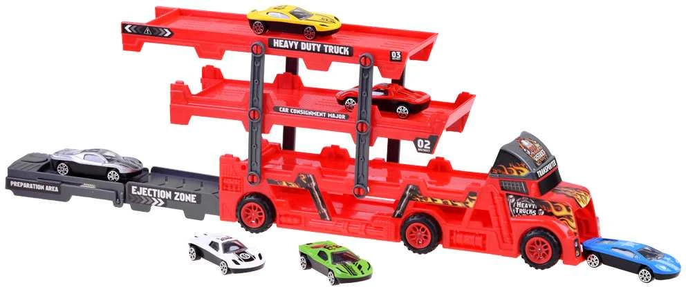 Kruzzel TIR sunkvežimio komplektas su 6 automobiliais 22515