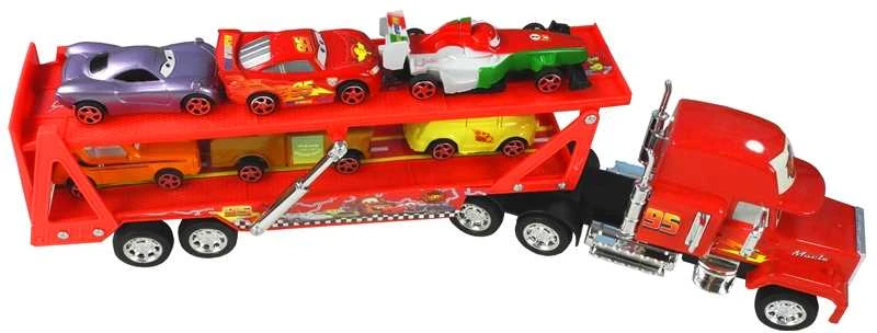 Autovežis su 6 sportiniais automobiliais