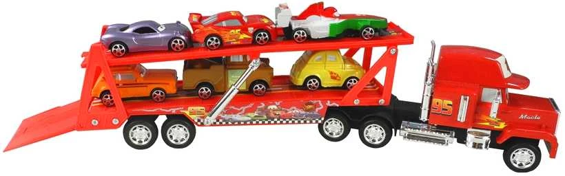 Autovežis su 6 sportiniais automobiliais
