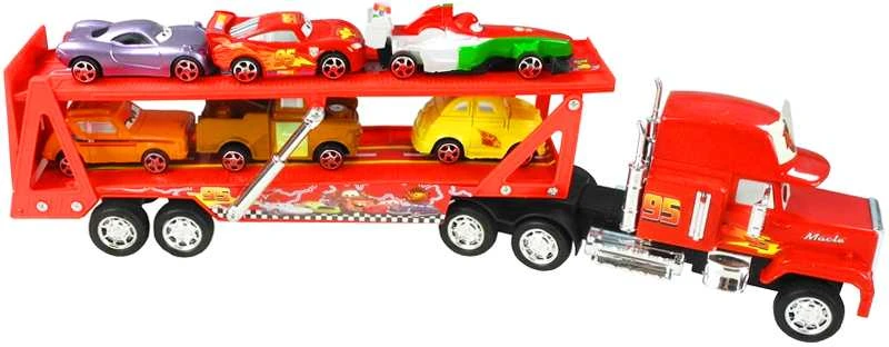 Autovežis su 6 sportiniais automobiliais