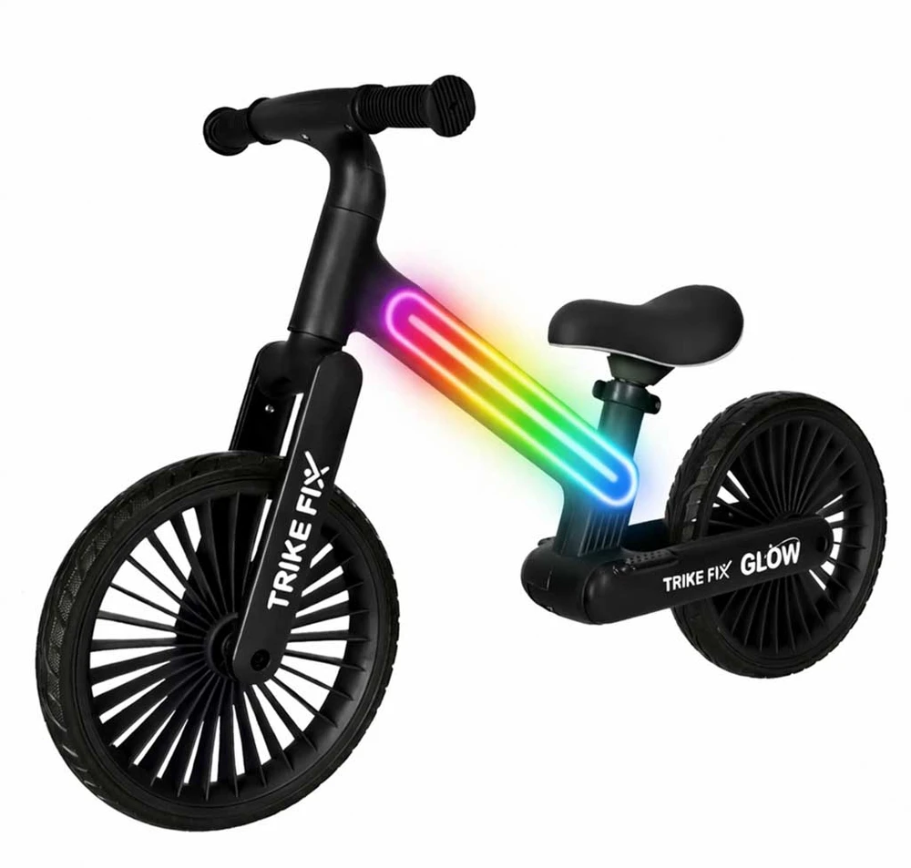 Balansinis dviratis Trike Fix Glow LED rėmas, juodas