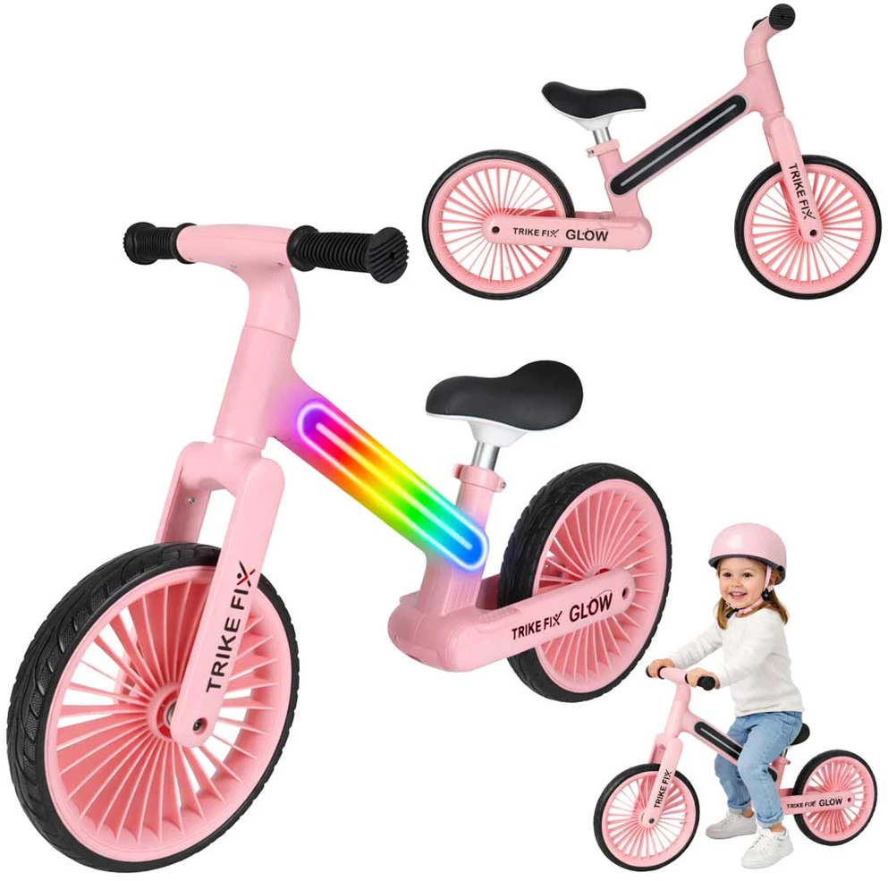 Balansinis dviratis Trike Fix Glow LED rėmas, rožinis