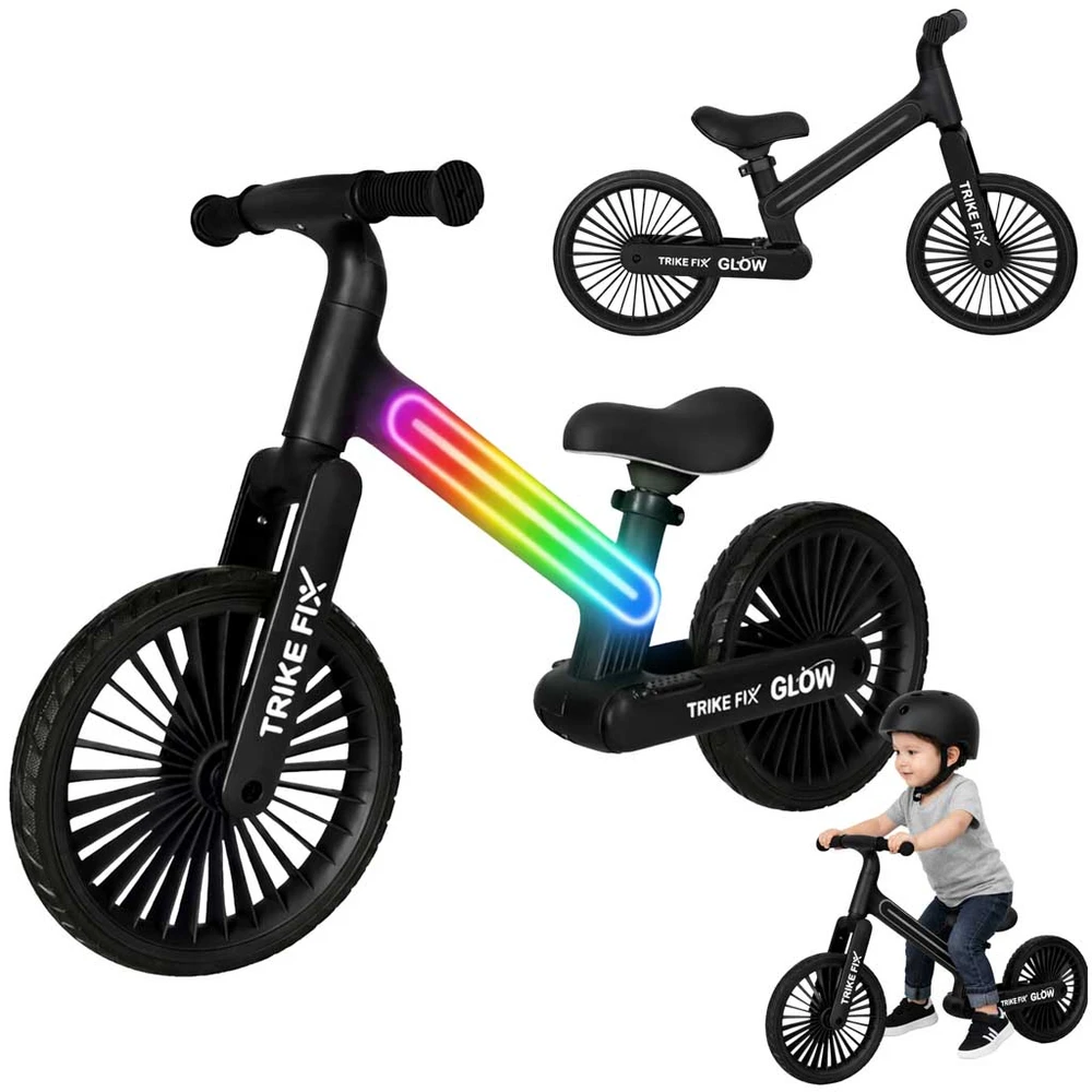 Balansinis dviratis Trike Fix Glow LED rėmas, juodas