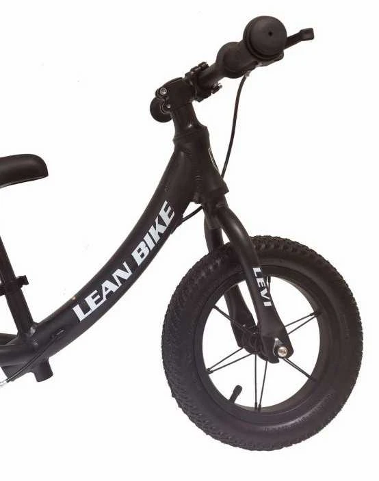 Lean Bike Balansinis dviratis Levi Juodas su pripučiamais ratais