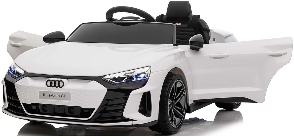 Lean Cars Vienvietis akumuliatorinis automobilis Audi E- Tron GT, baltas