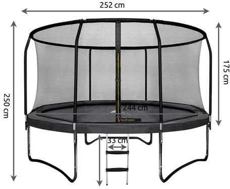 Malatec batutas su vidiniu tinklu, 244cm