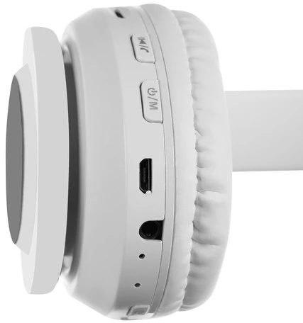 Malatec Belaidės „Bluetooth“ ausinės su LED ausimis Baltas