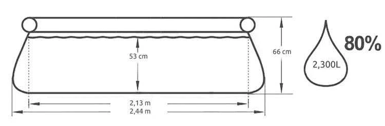 Baseinas Bestway Fast Set, 244x66cm