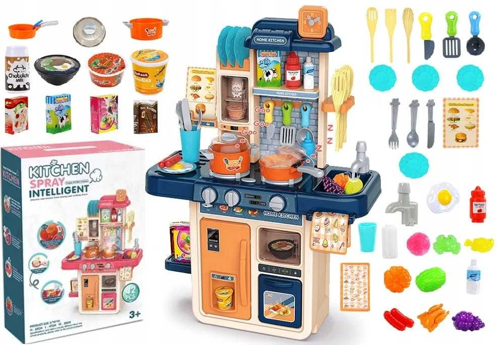 Malplay Vaikiška virtuvė su šviesa ir garsu + produktais, 42 vnt